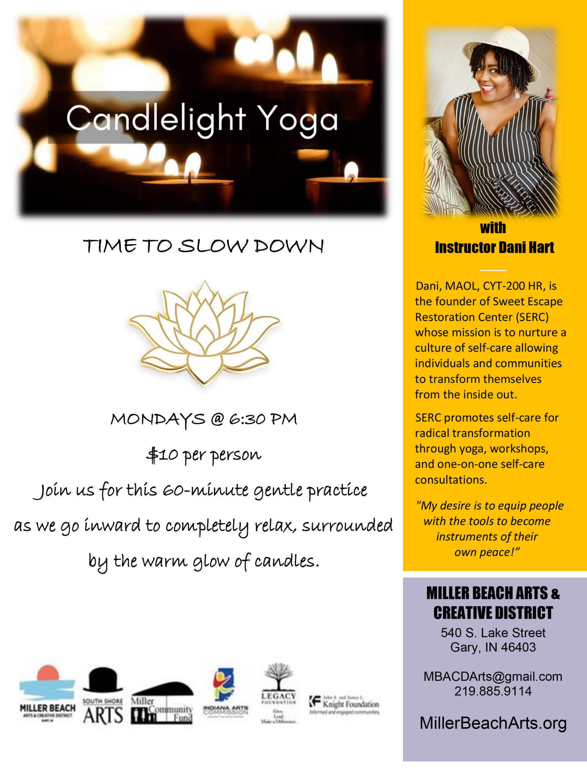 Candlelight Yoga Flyer